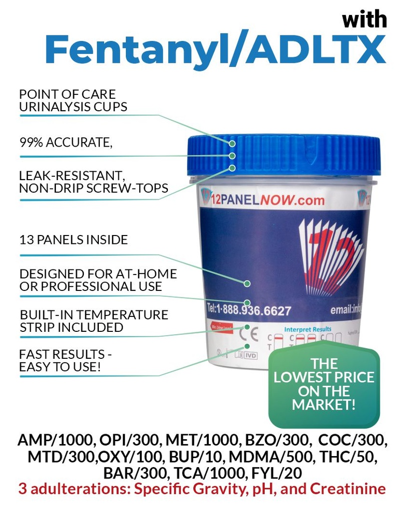 13 Panel Drug Test Cups With ADLTX